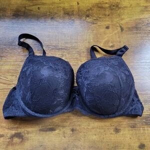 Torrid Curve Bra Lace Detail Adjustable Straps Black Women's 40B